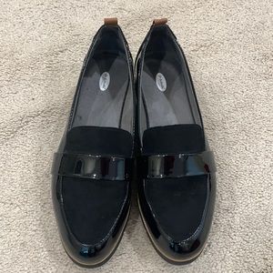 Dr. Scholl's Womens Webster Loafer, Black Patent/Microfiber, 9M Excellent cond